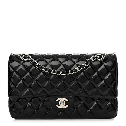 Chanel Patent Quilted Medium Double Flap Black 1 of 12