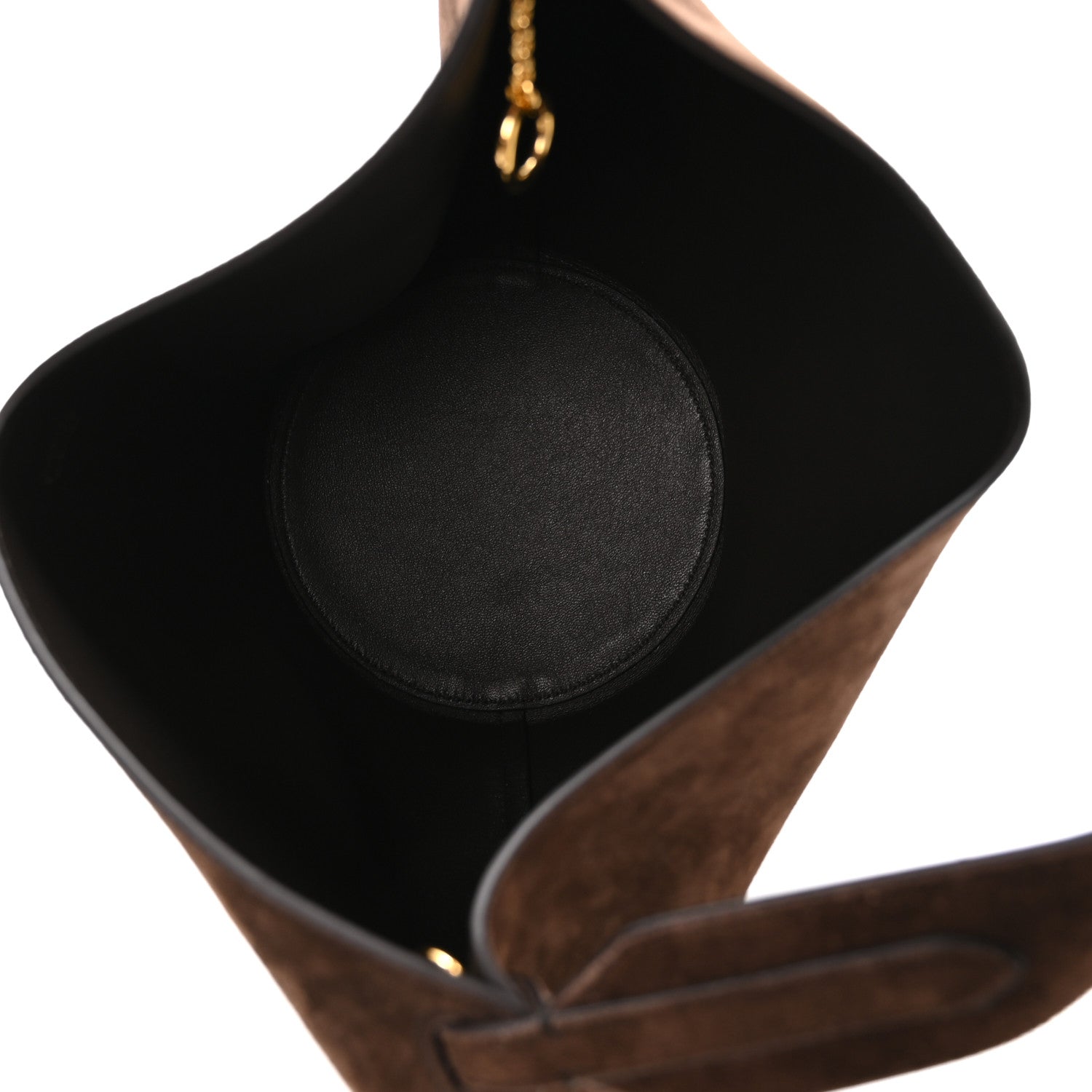 Khaite Suede Calfskin Mini Lotus Tote  Dark Brown 5 of 9