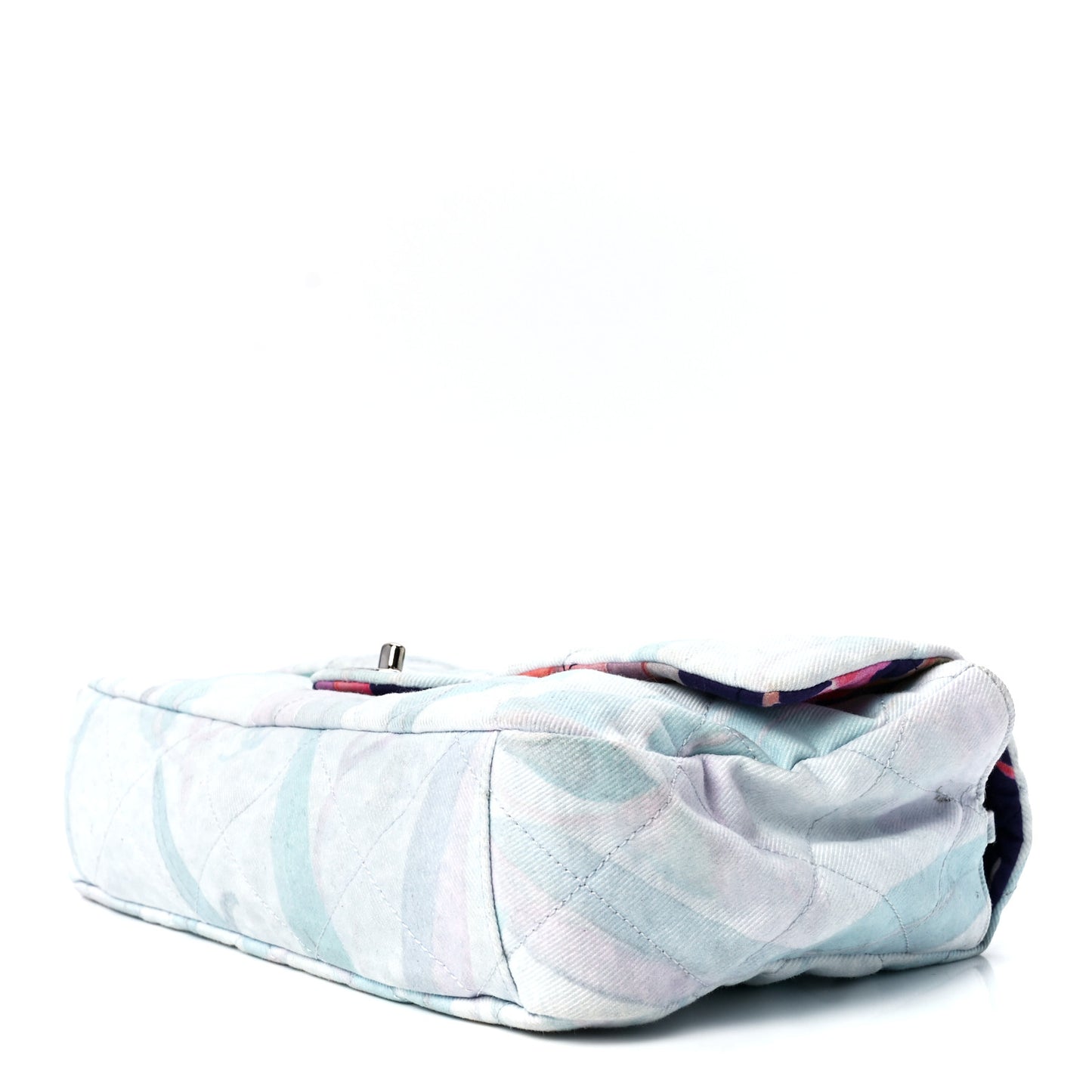 Canvas Quilted Jungle Jeans Flap White Multicolor