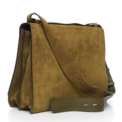 Gucci Suede Messenger Bag Militare 2 of 9