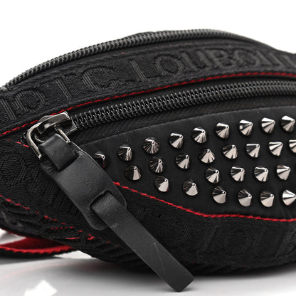 Christian Louboutin Calfskin Spiked Paris NYC Belt Bag Black 7 of 10