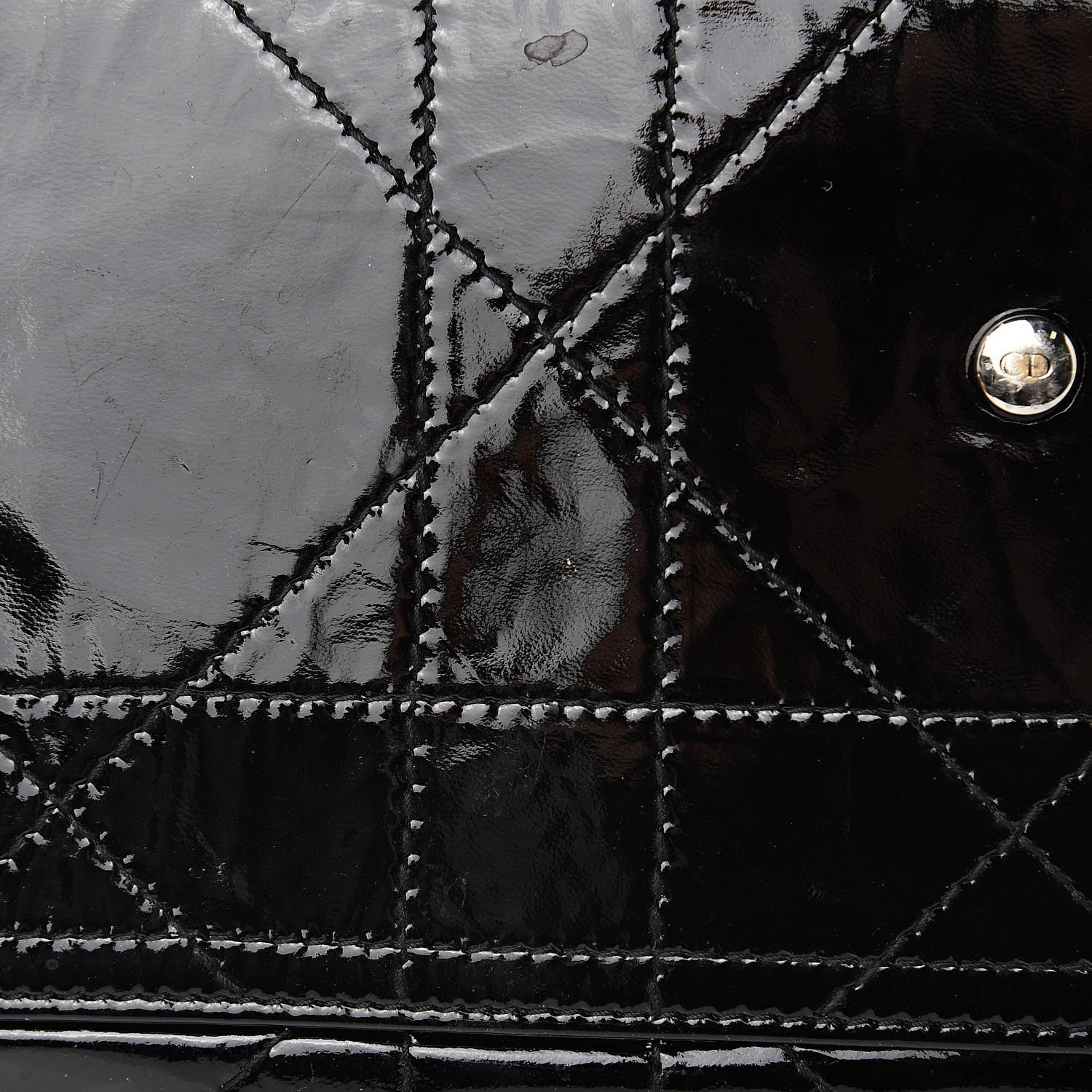 Christian Dior Patent Cannage Medium Le Trente Tote Black 9 of 13