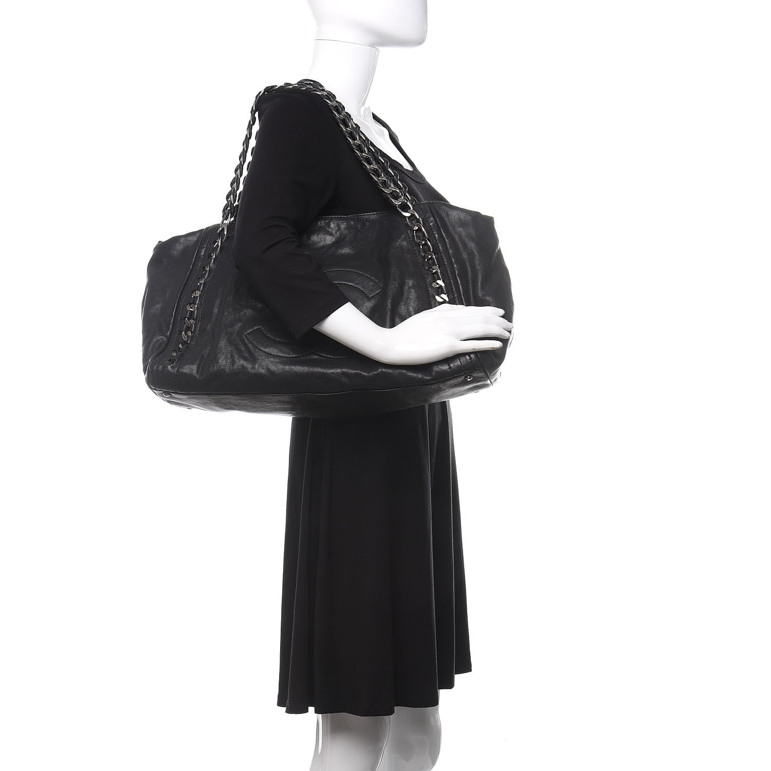 Chanel Calfskin East West Modern Chain Tote Black 2 of 9