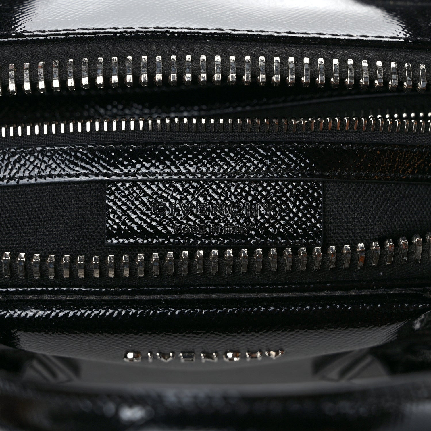 Givenchy Textured Patent Calfskin Small Antigona Black 6 of 11