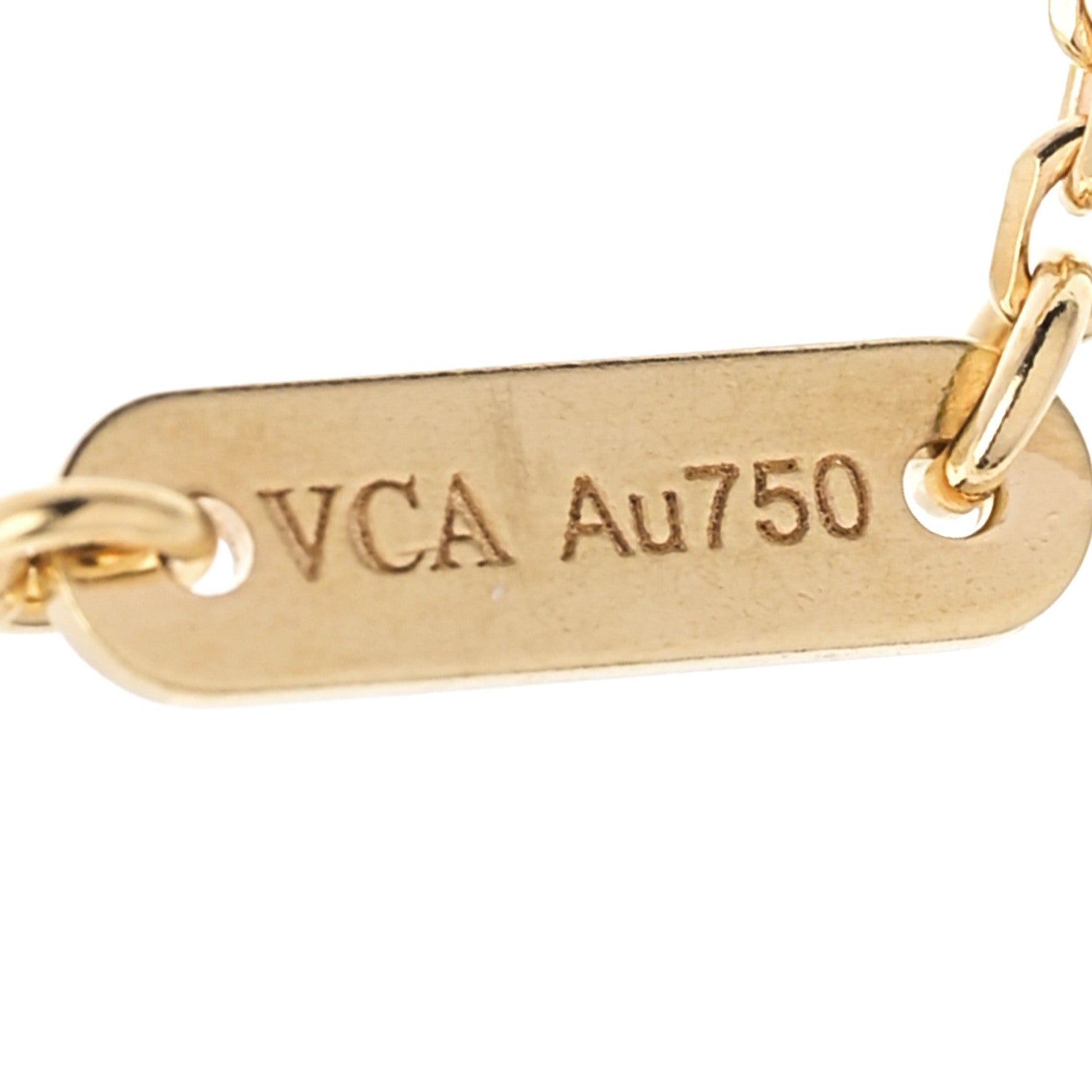 Van Cleef & Arpels 18K Yellow Gold Mother of Pearl Sweet Alhambra Butterfly Bracelet 4 of 5