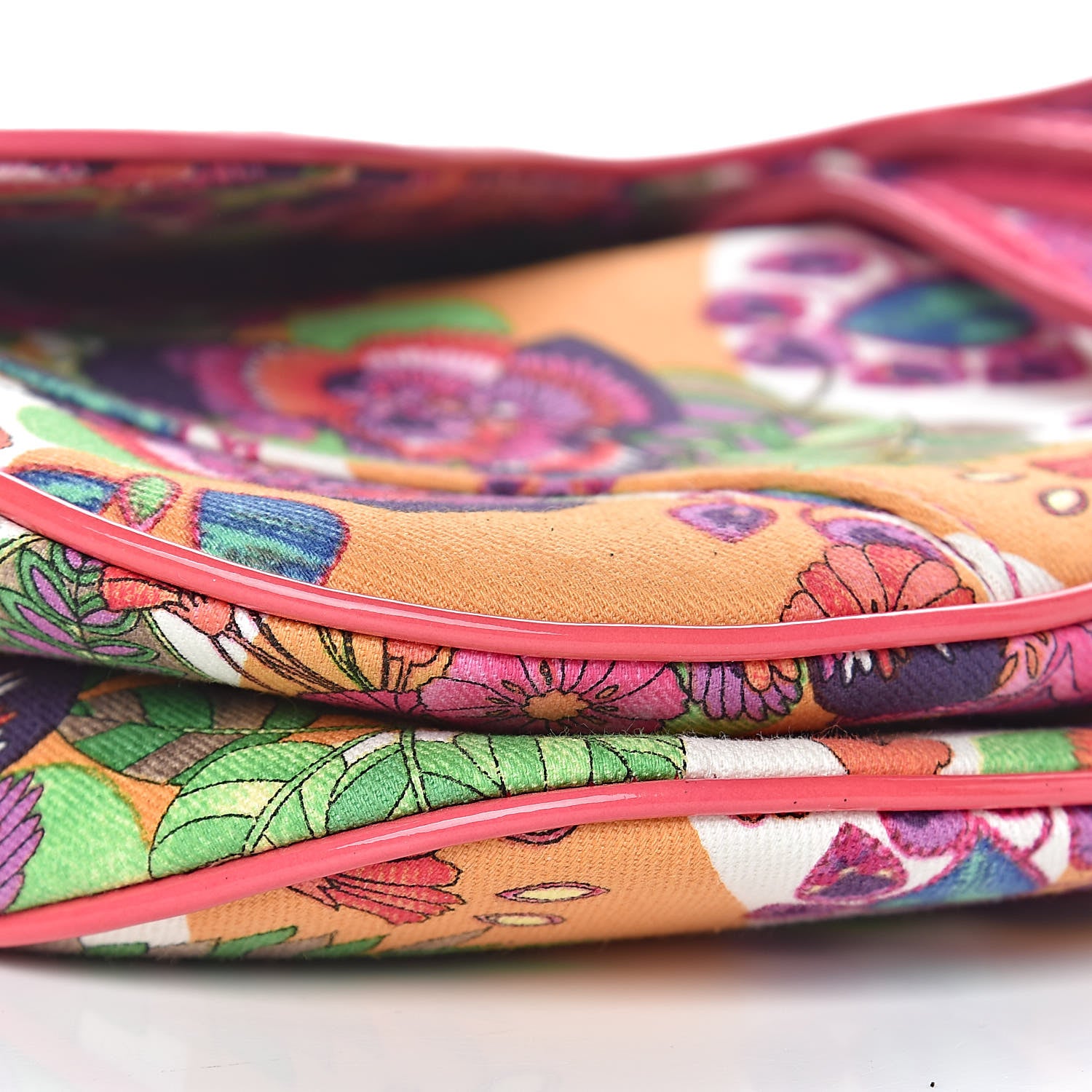 Christian Dior Canvas Floral Saddle Bag Multicolor 9 of 10