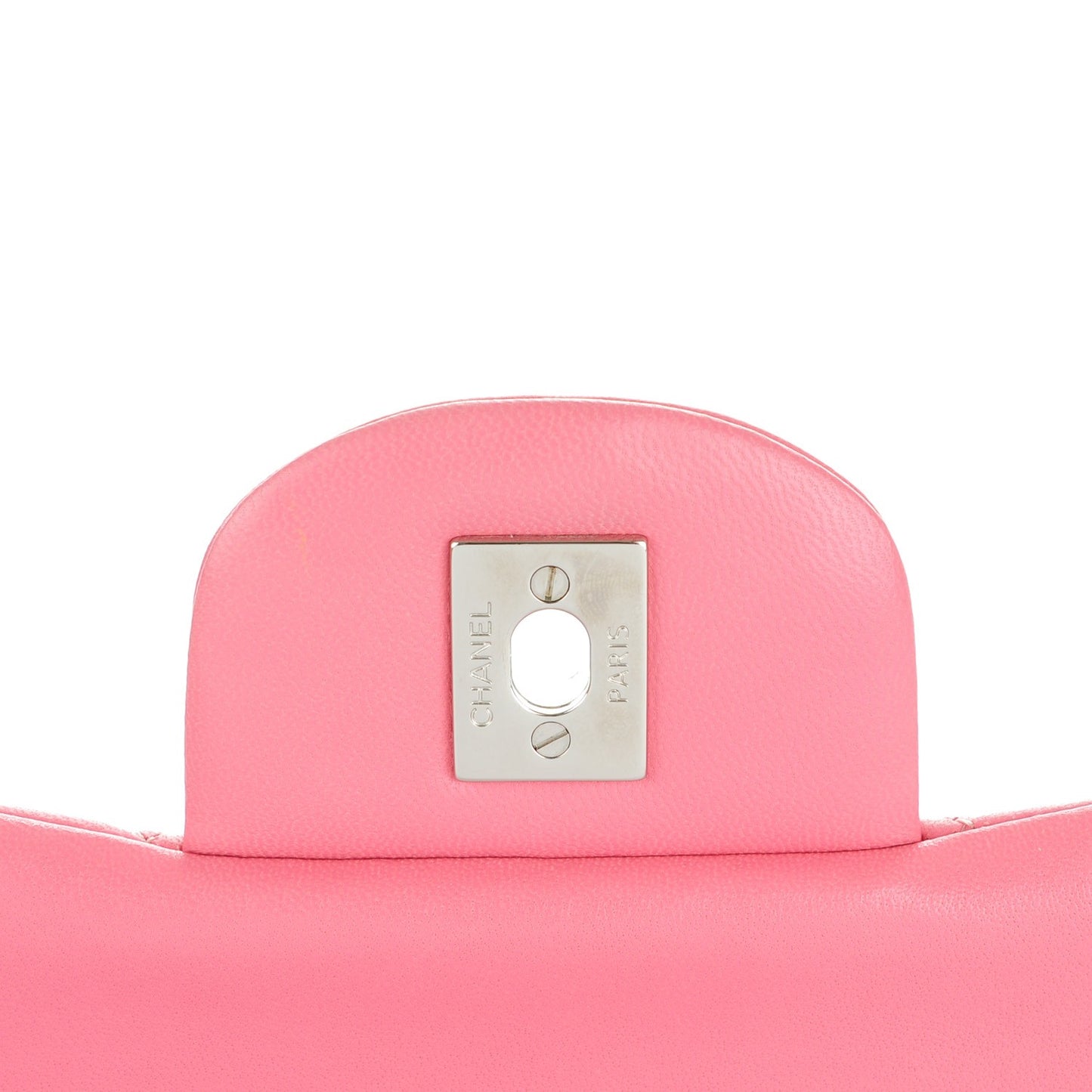 Lambskin Quilted Jumbo Double Flap Pink