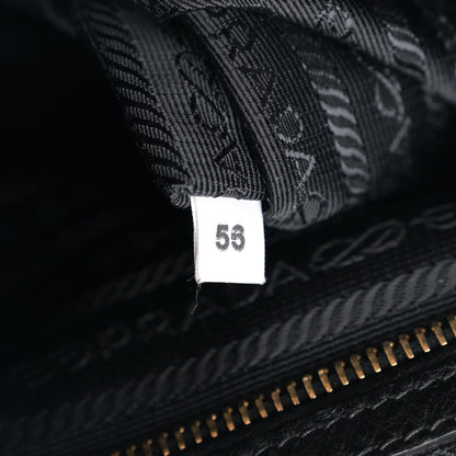 Prada Vitello Daino Bauletto Tote Black 7 of 11