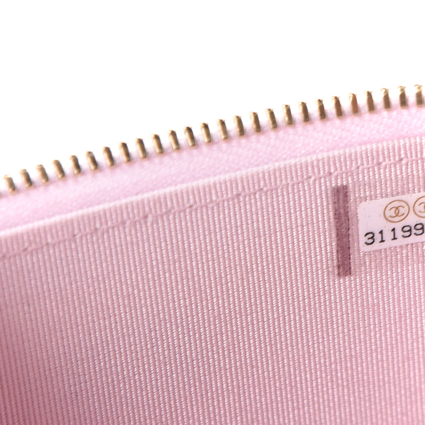 Caviar Quilted Mini Vanity Case With Chain Light Pink