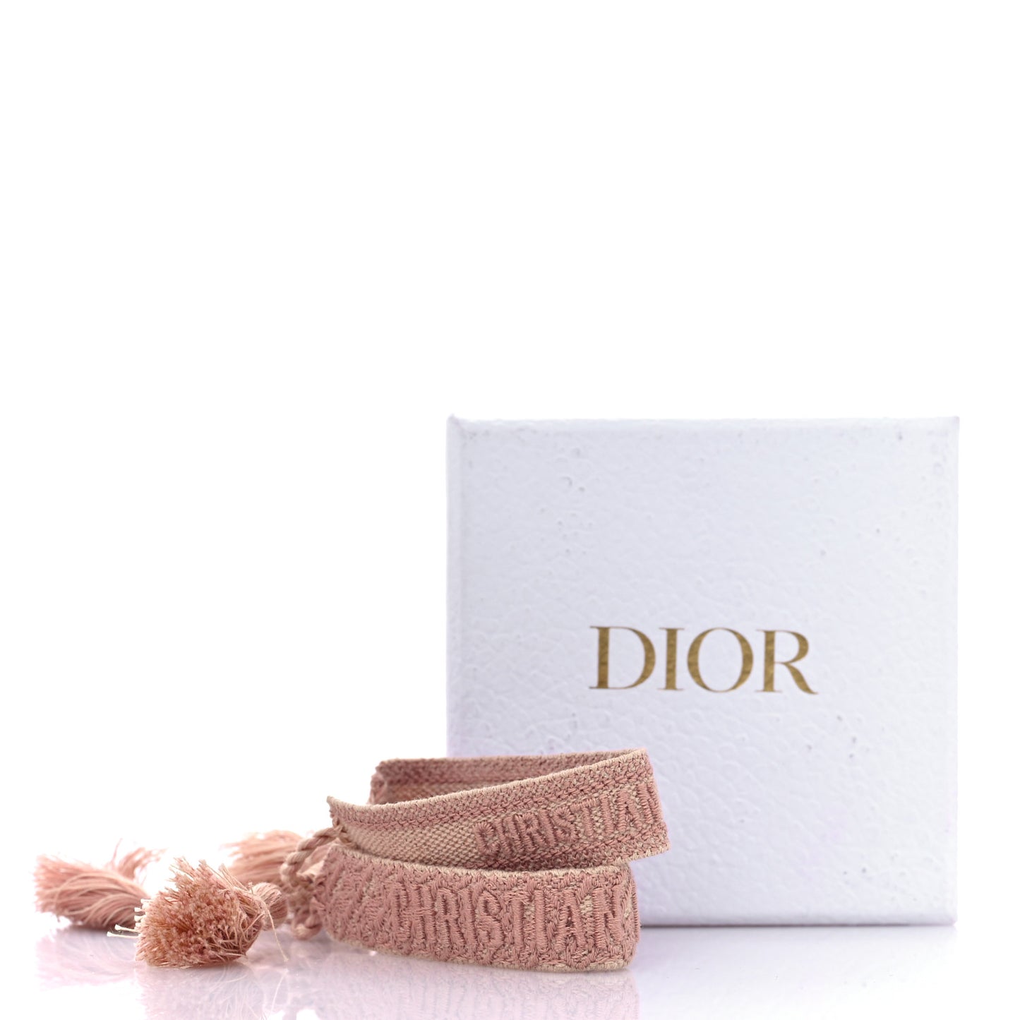 Woven Cotton J'Adior Friendship Bracelet Set Pink