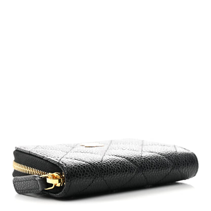 Chanel Caviar Quilted Zip Coin Purse Black 4 of 8