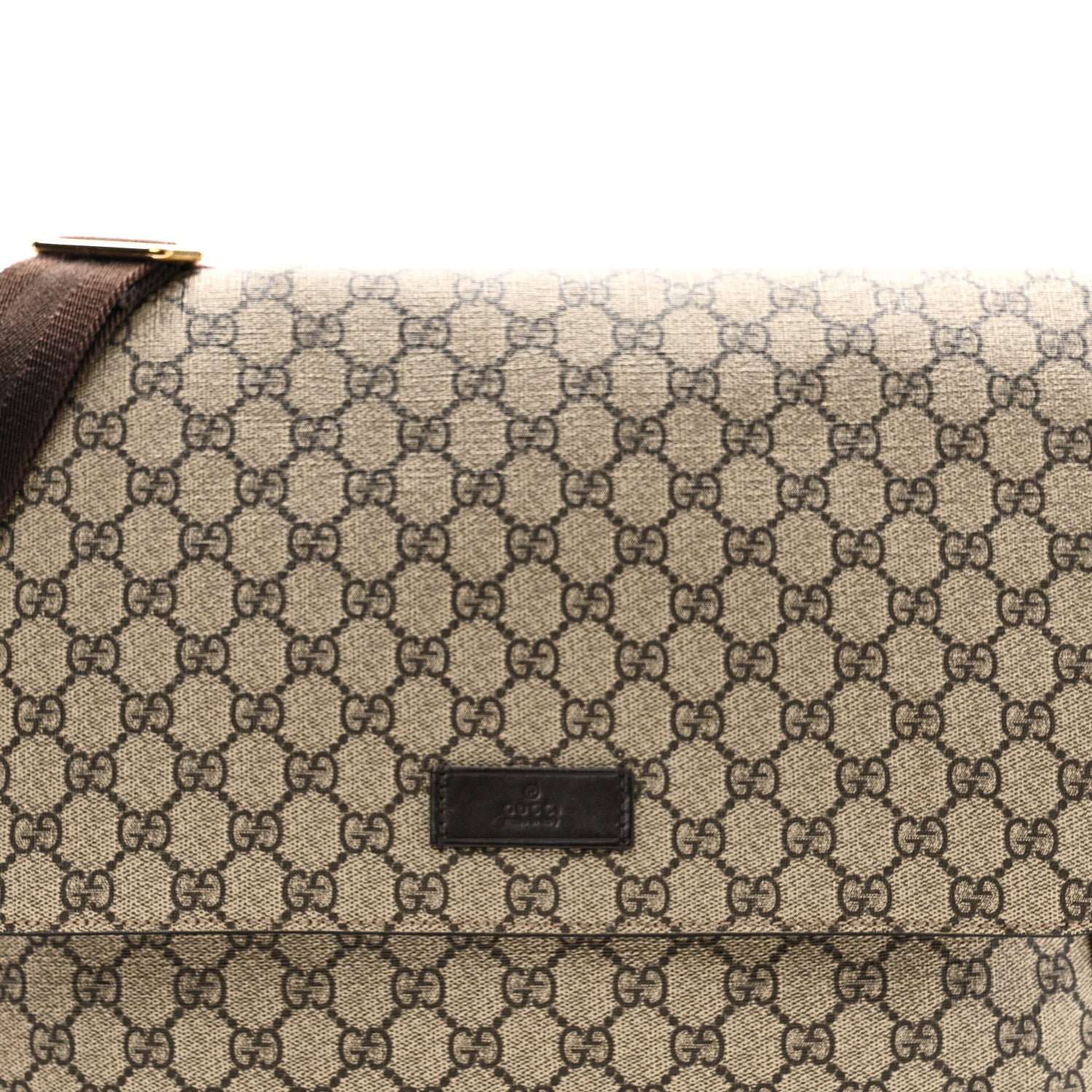 Gucci GG Plus Monogram Messenger Diaper Bag Dark Brown 8 of 10