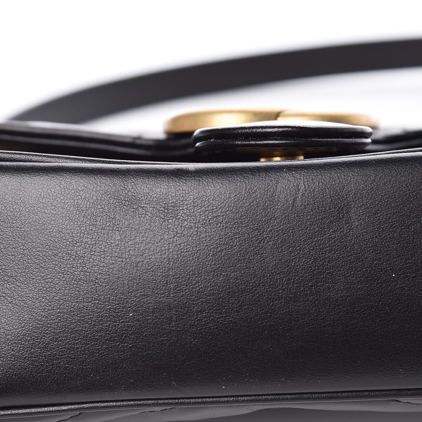 Calfskin Matelasse Mini GG Marmont Shoulder Bag Black