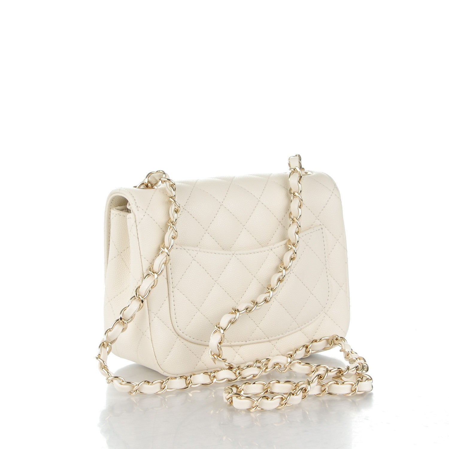 Chanel Caviar Quilted Mini Square Flap White 3 of 8