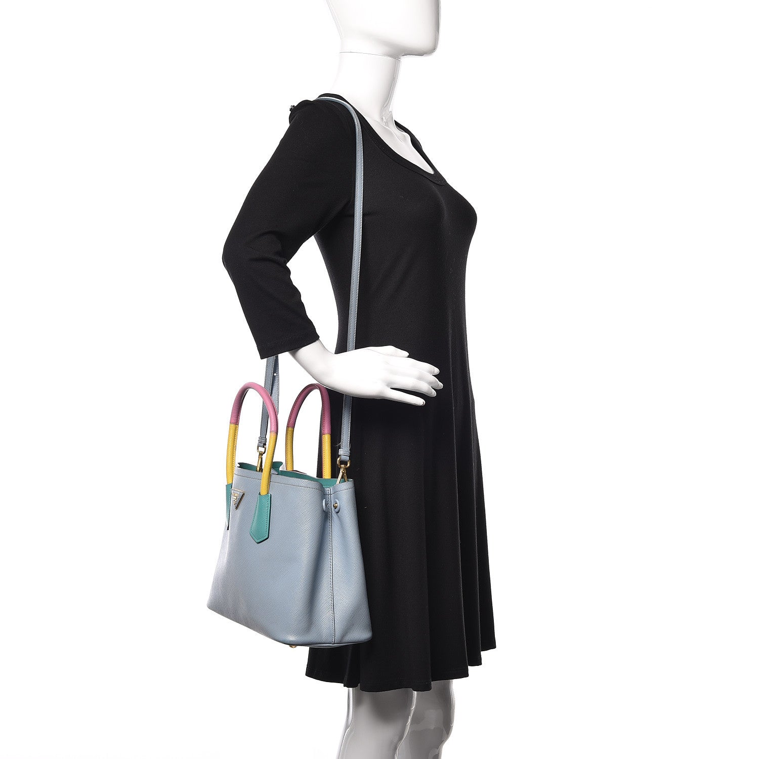 Prada Saffiano Cuir Small Double Bag Astrale Giada Multicolor 2 of 24