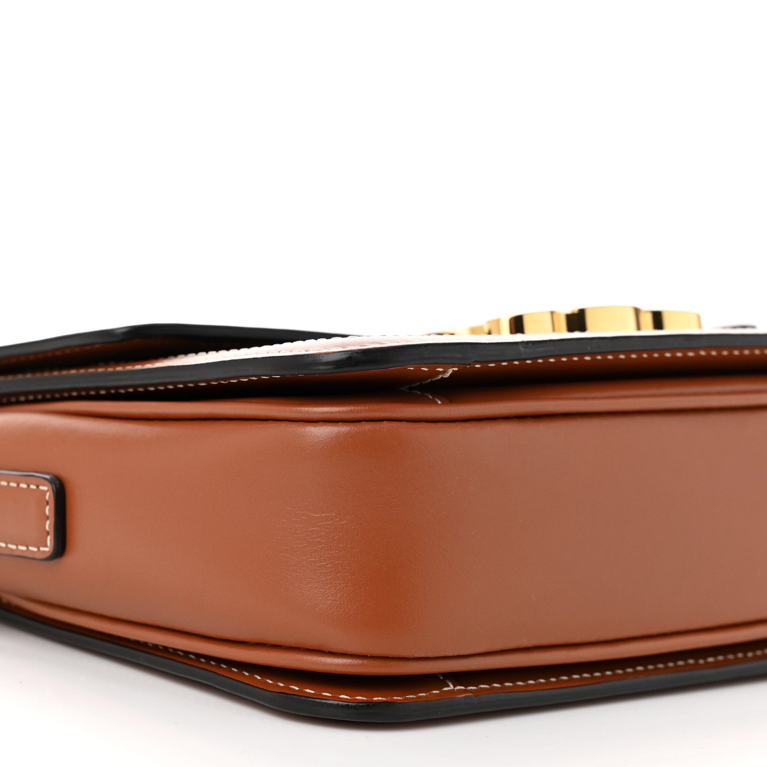 Celine Calfskin Triomphe Canvas Teen Triomphe Bag Tan 9 of 10