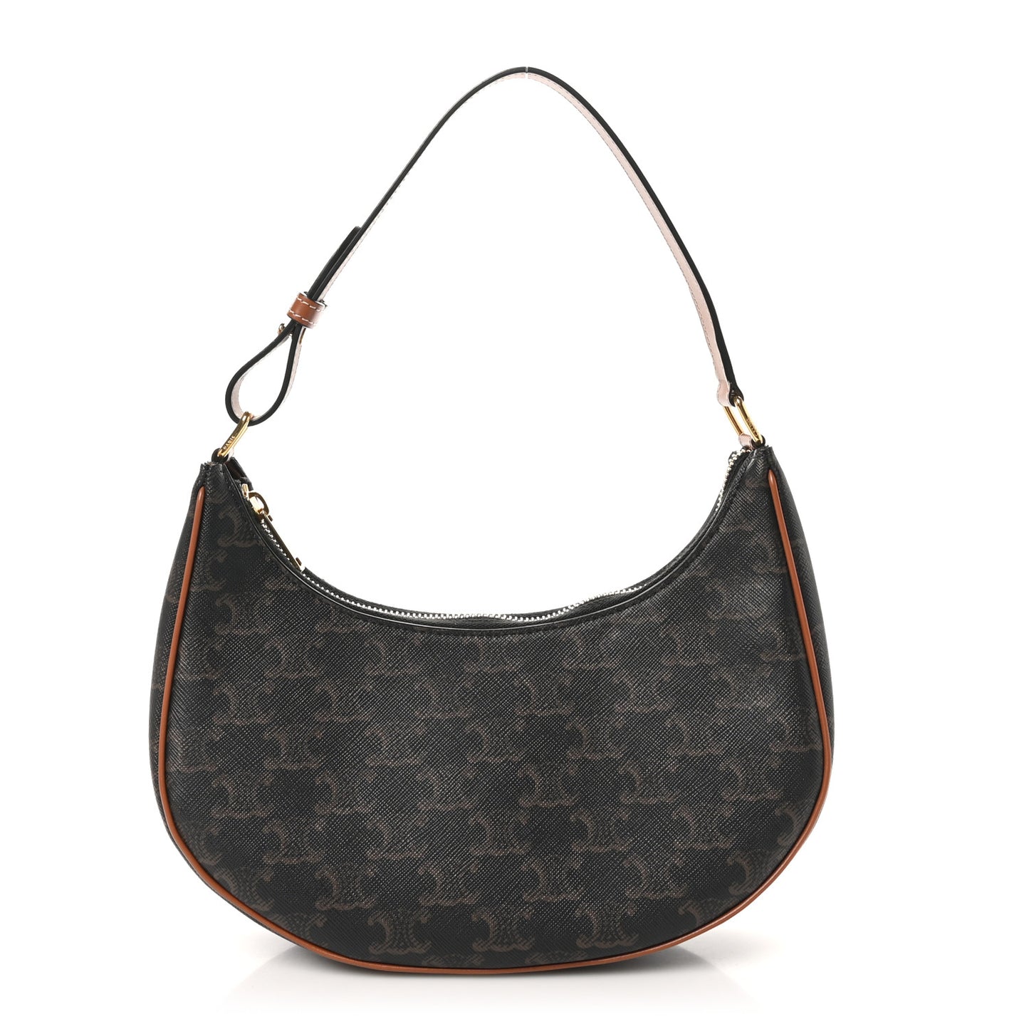 Triomphe Canvas Calfskin Ava Shoulder Bag Tan