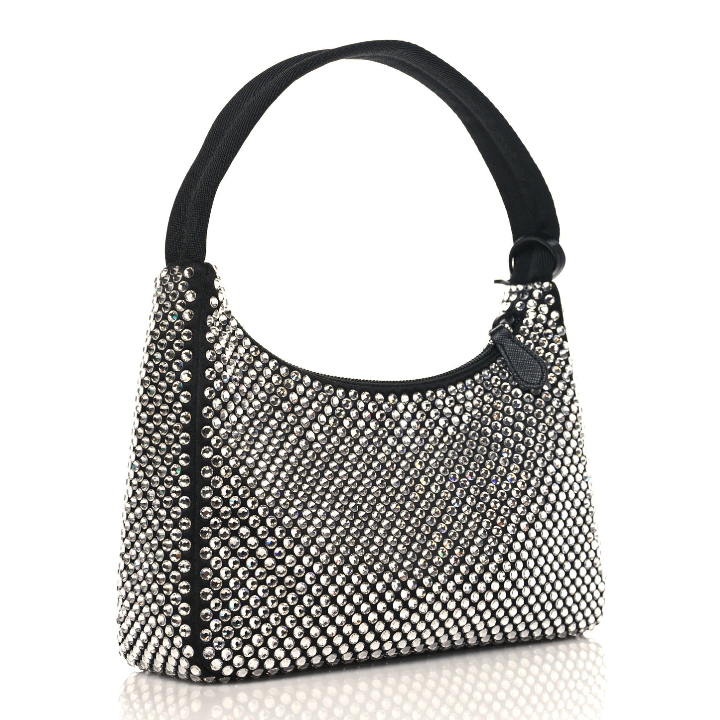 Satin Crystal Mini Re-Edition 2000 Bag Cristal