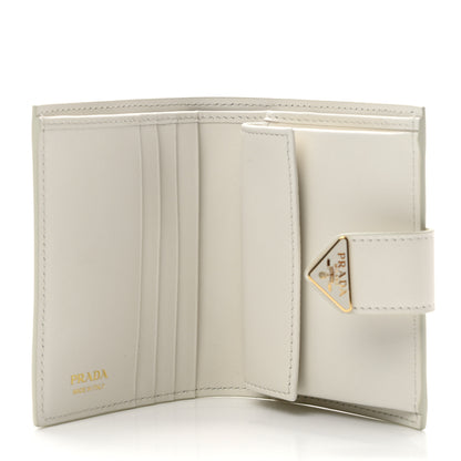 Prada Saffiano Small Triangle Wallet White 5 of 6