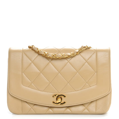 Chanel Lambskin Quilted Small Single Flap Beige 1 of 7