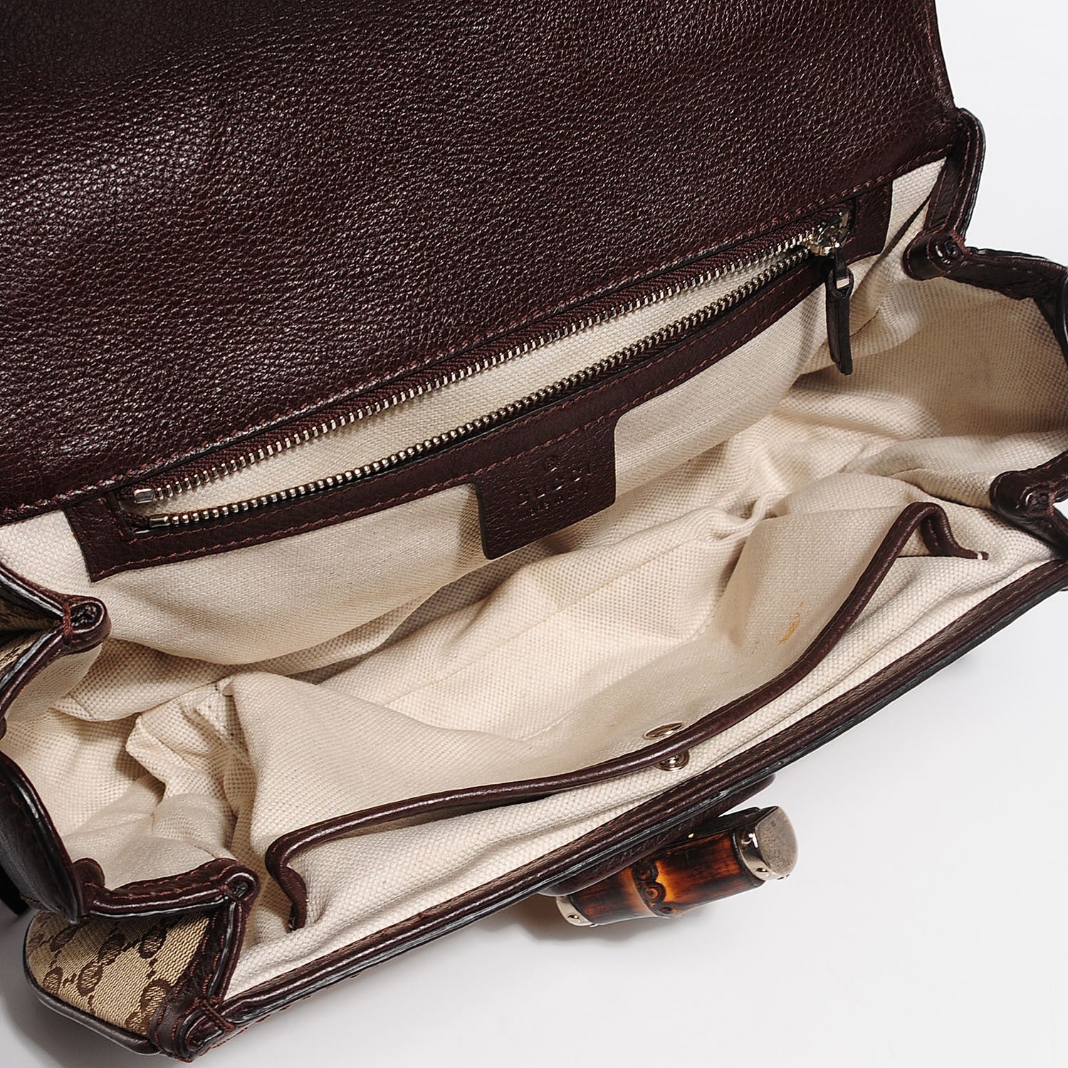 Gucci Monogram Medium New Bamboo Top Handle Bag Brown 5 of 7