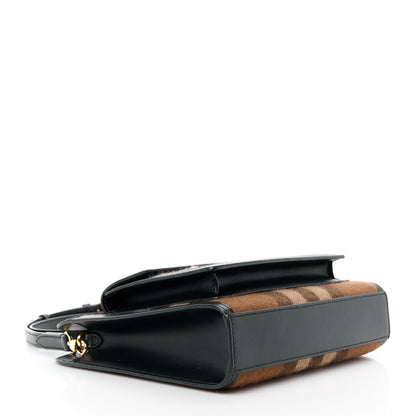 Burberry Smooth Calfskin Cashmere Check Mini Pocket Bag Brown 4 of 13