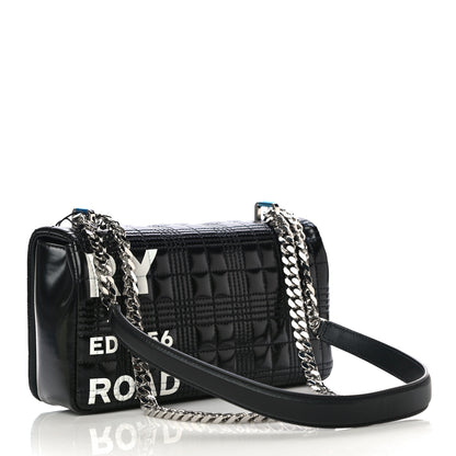 Burberry Patent Quilted Horseferry Print Small Lola Bag Black 3 of 9