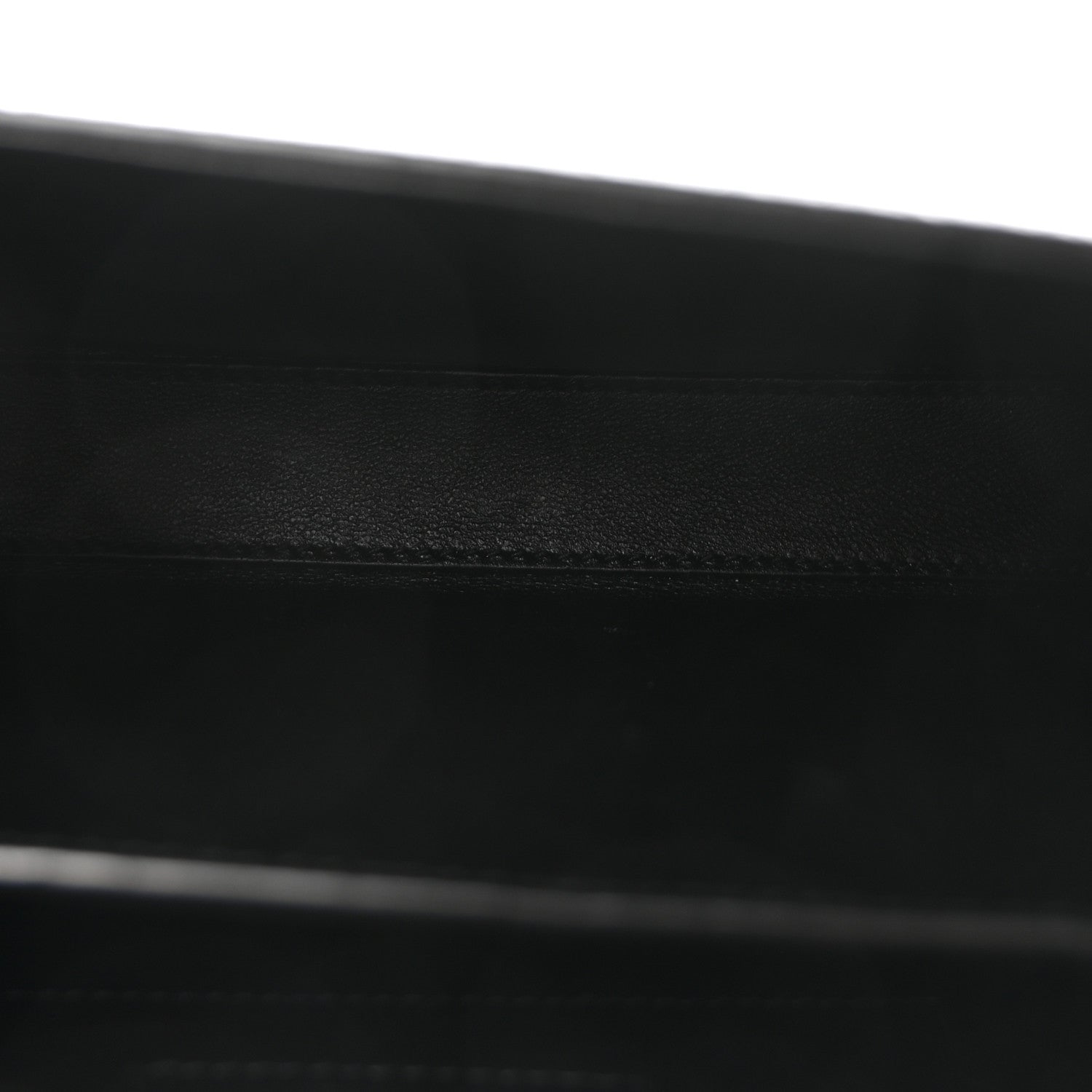 Saint Laurent Calfskin Crocodile Embossed Mini Classic Monogram Cassandra Top Handle Black 5 of 10