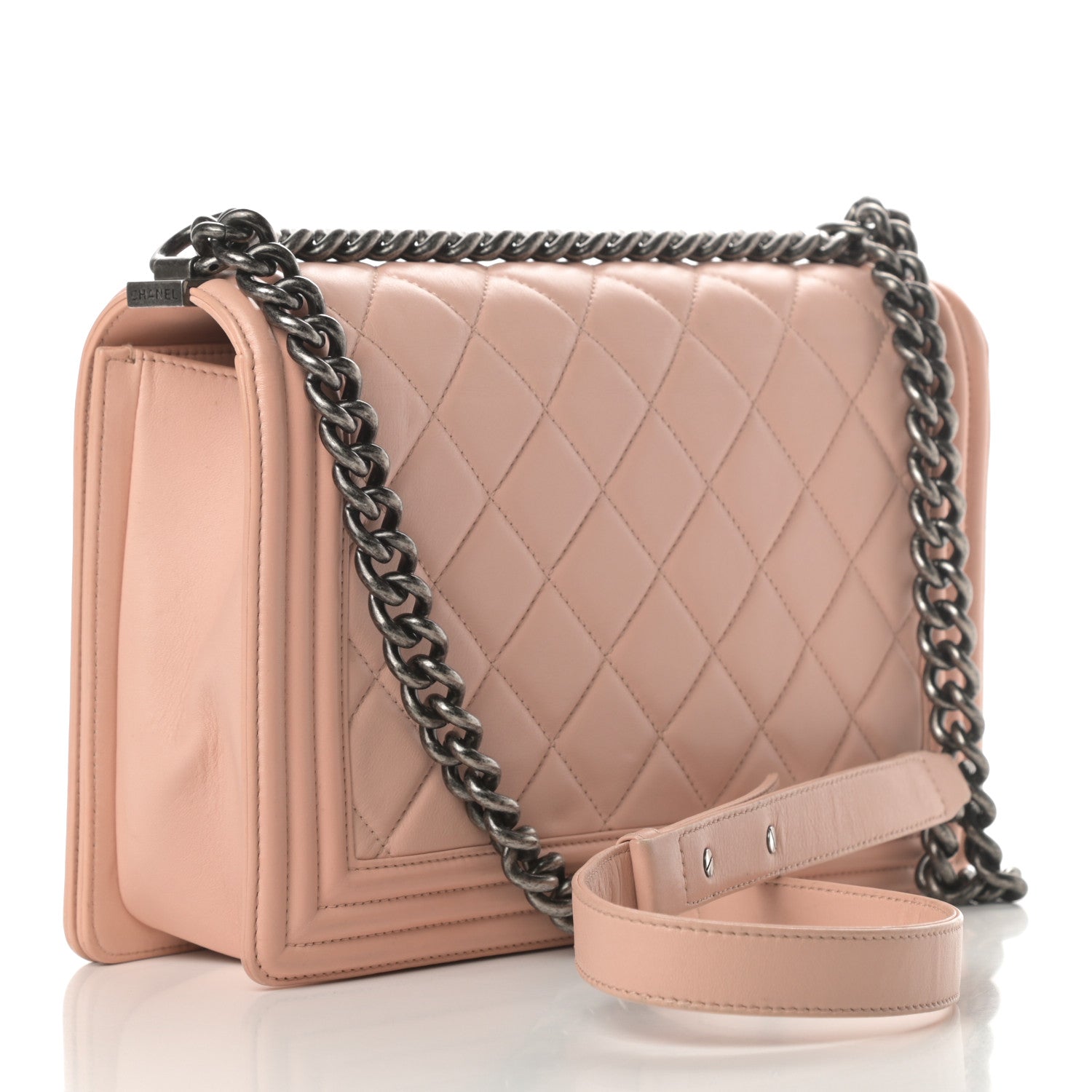 Chanel Calfskin Quilted New Medium Boy Flap Light Pink 3 of 12