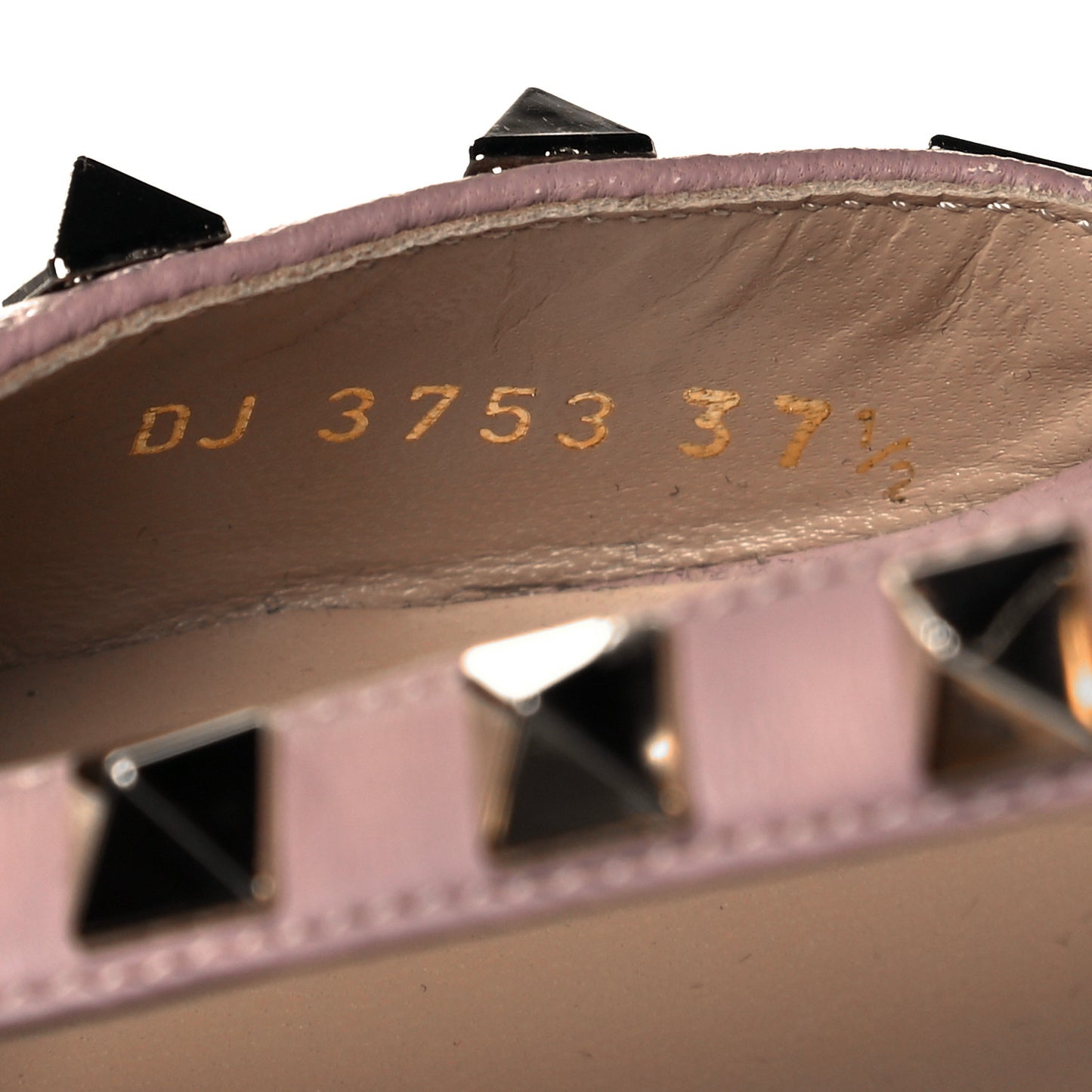 Calfskin Nappa Rockstud Ankle Strap 65mm Pumps 38 Alpaca Poudre