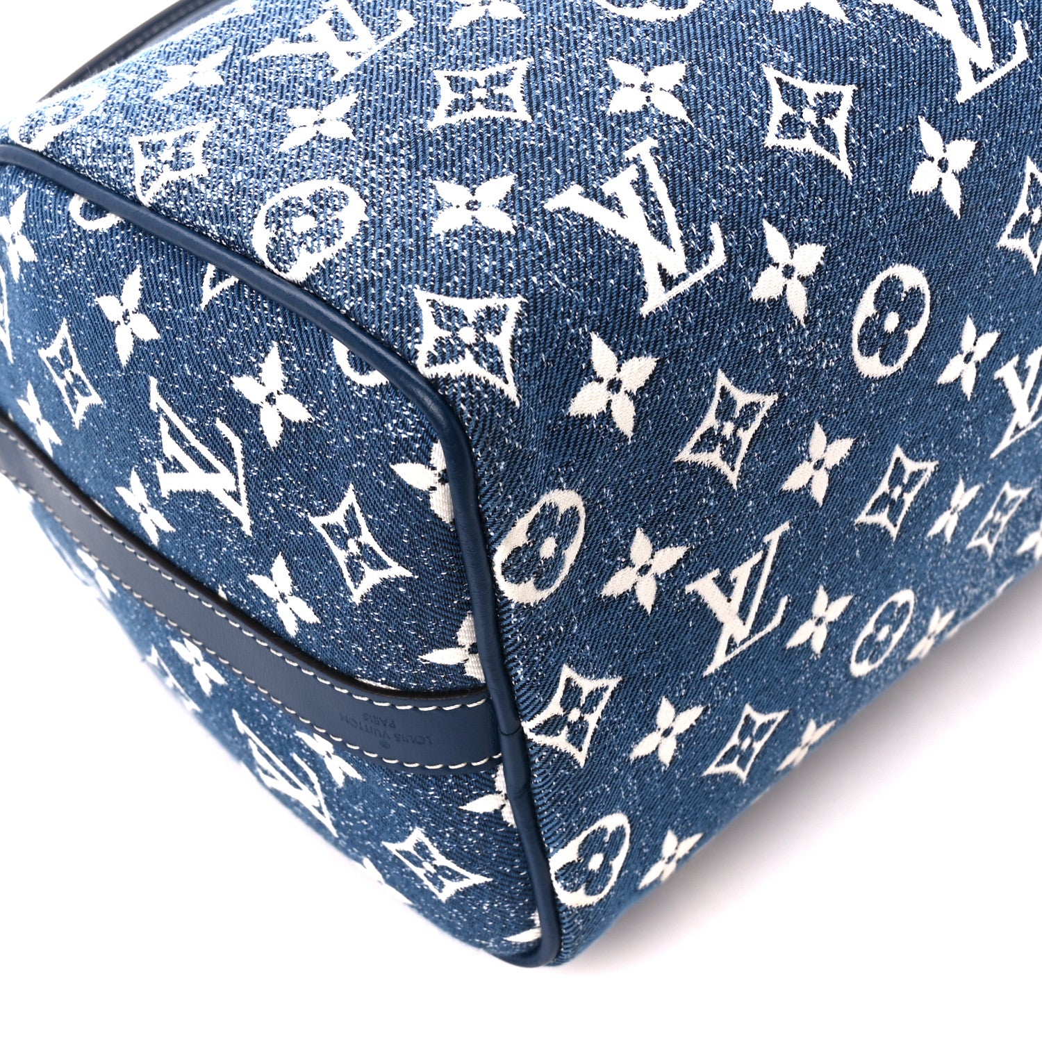 Louis Vuitton Monogram Jacquard Denim Speedy Bandouliere 25 Bleu 11 of 12