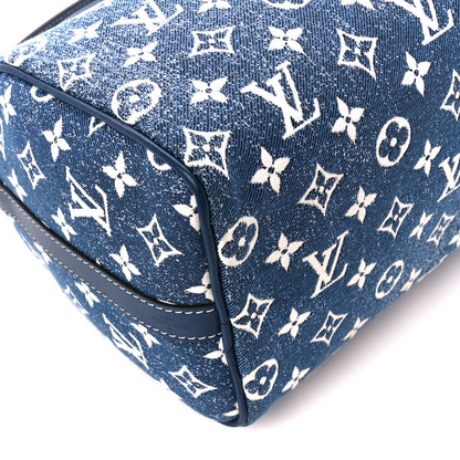 Louis Vuitton Monogram Jacquard Denim Speedy Bandouliere 25 Bleu 11 of 12