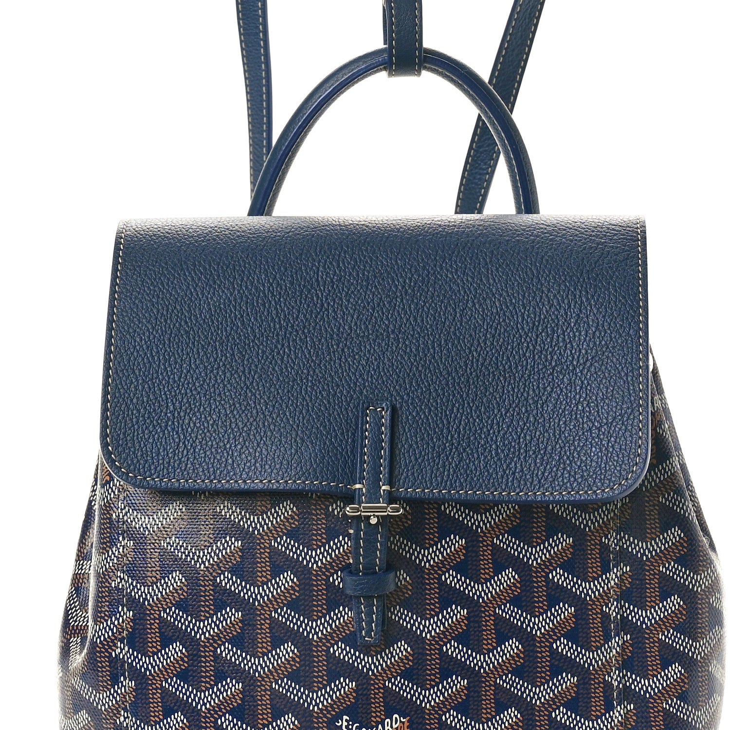 Goyard Goyardine Calfskin Mini Alpin Backpack Navy 6 of 8