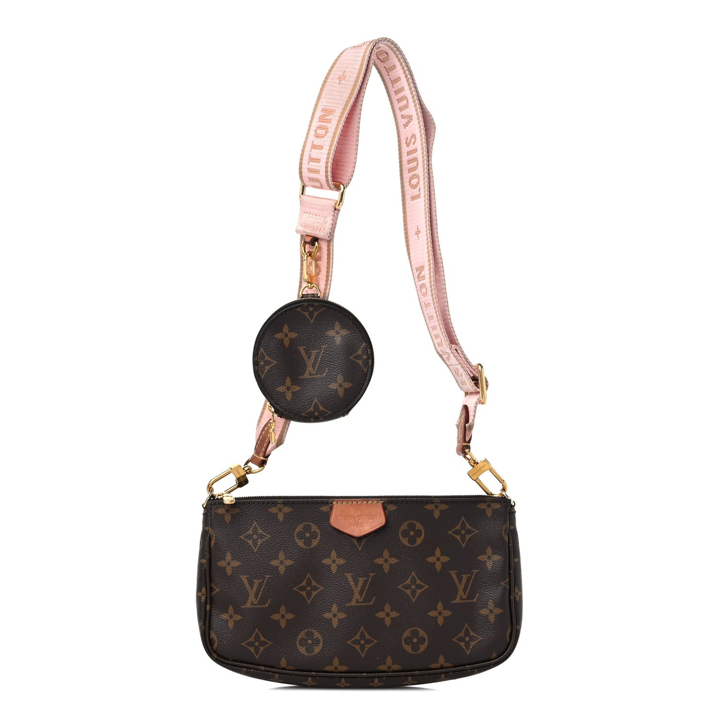 Monogram Multi Pochette Accessories Large Pochette Rose Clair
