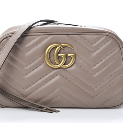 Gucci Calfskin Matelasse Small GG Marmont Chain Shoulder Bag Porcelain Rose 8 of 12