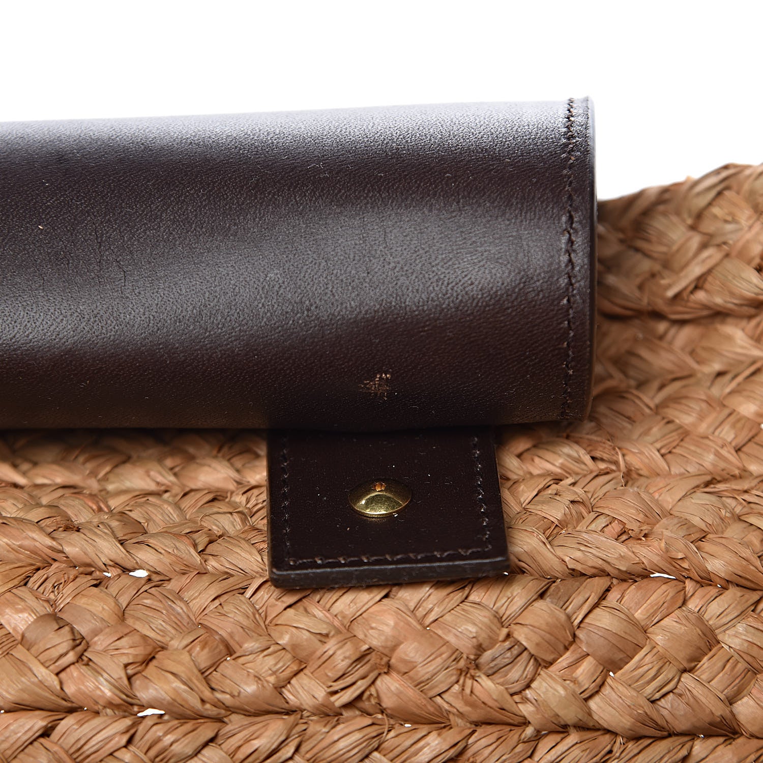 Saint Laurent Raffia Calfskin Medium Panier Tote 8 of 12