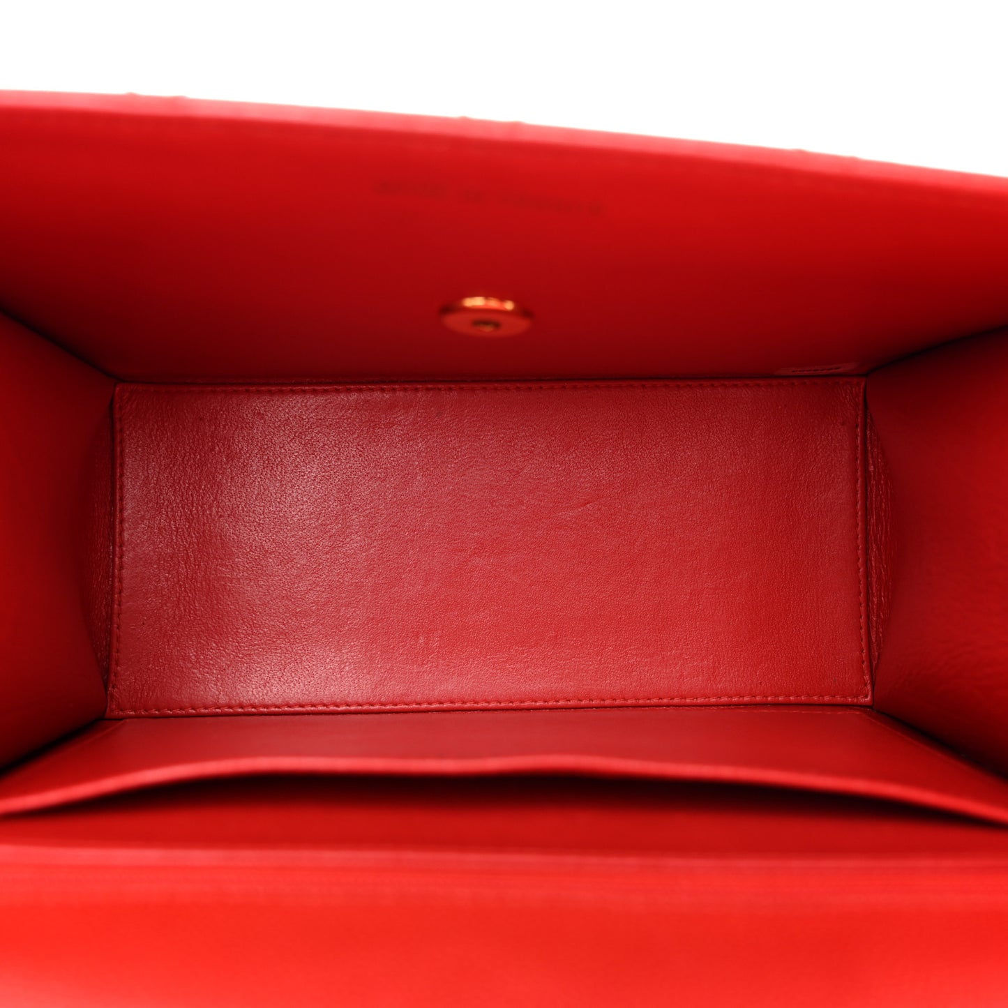 Caviar Stitched Flap Shoulder Bag Red