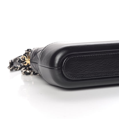 Chanel Aged Calfskin Quilted Small Gabrielle Clutch With Chain Black 11 of 12