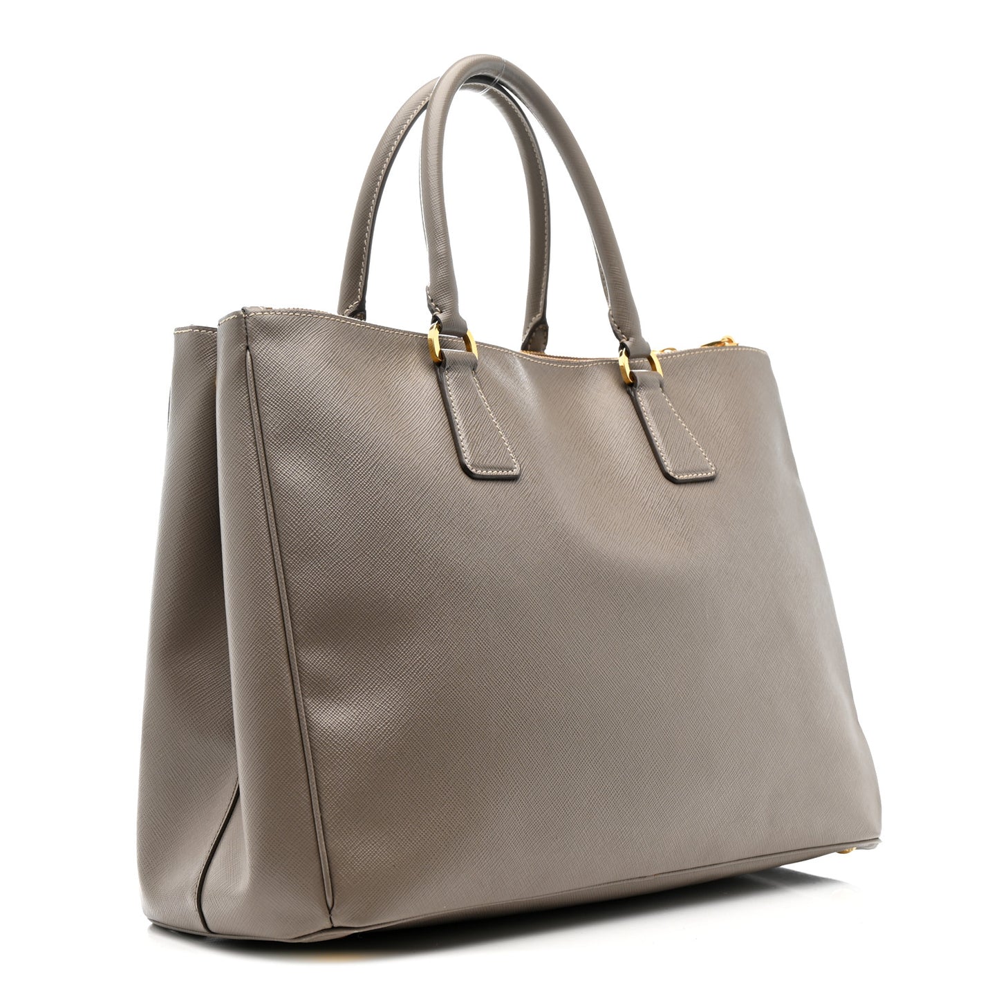 Saffiano Lux Large Galleria Double Zip Tote Argilla
