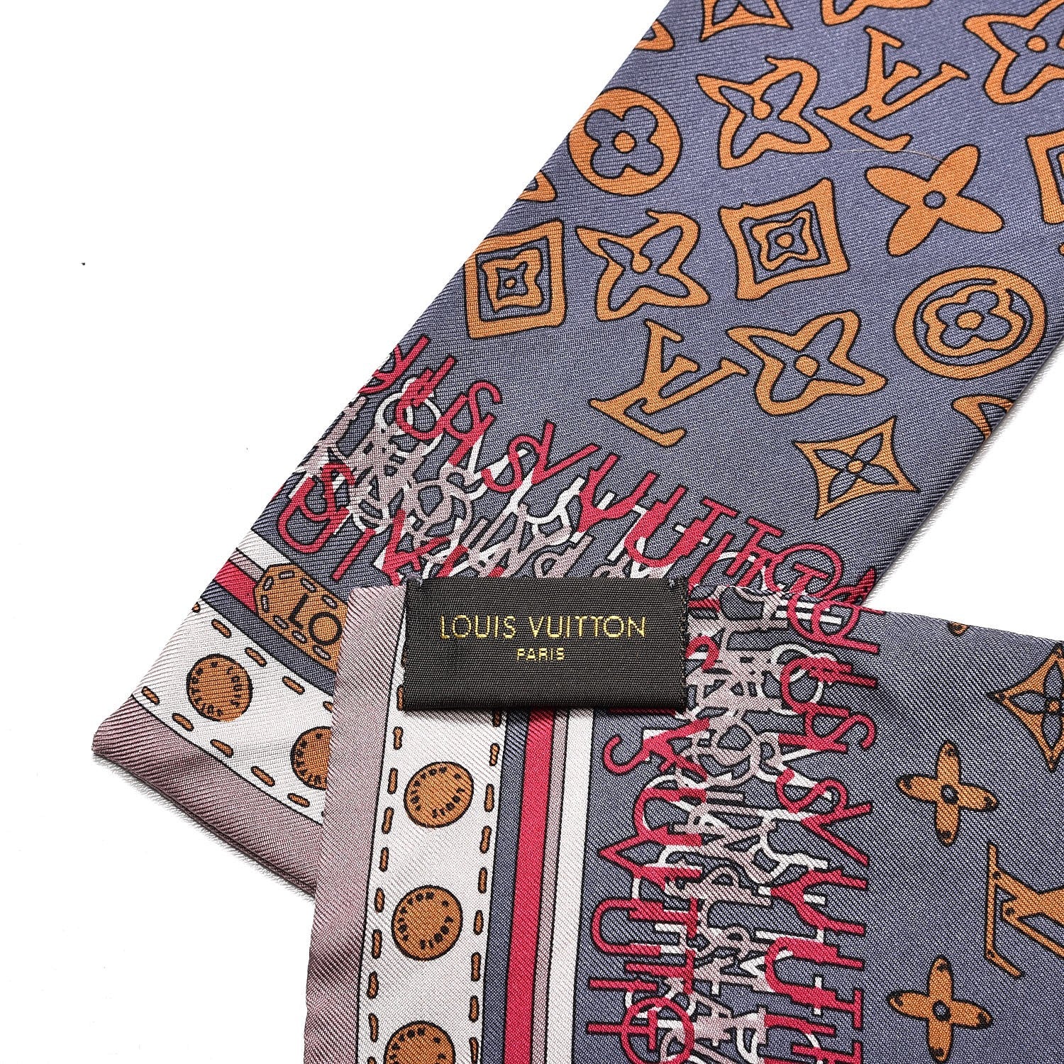 Louis Vuitton Silk Monogram Map Bandeau Quetsche 4 of 5