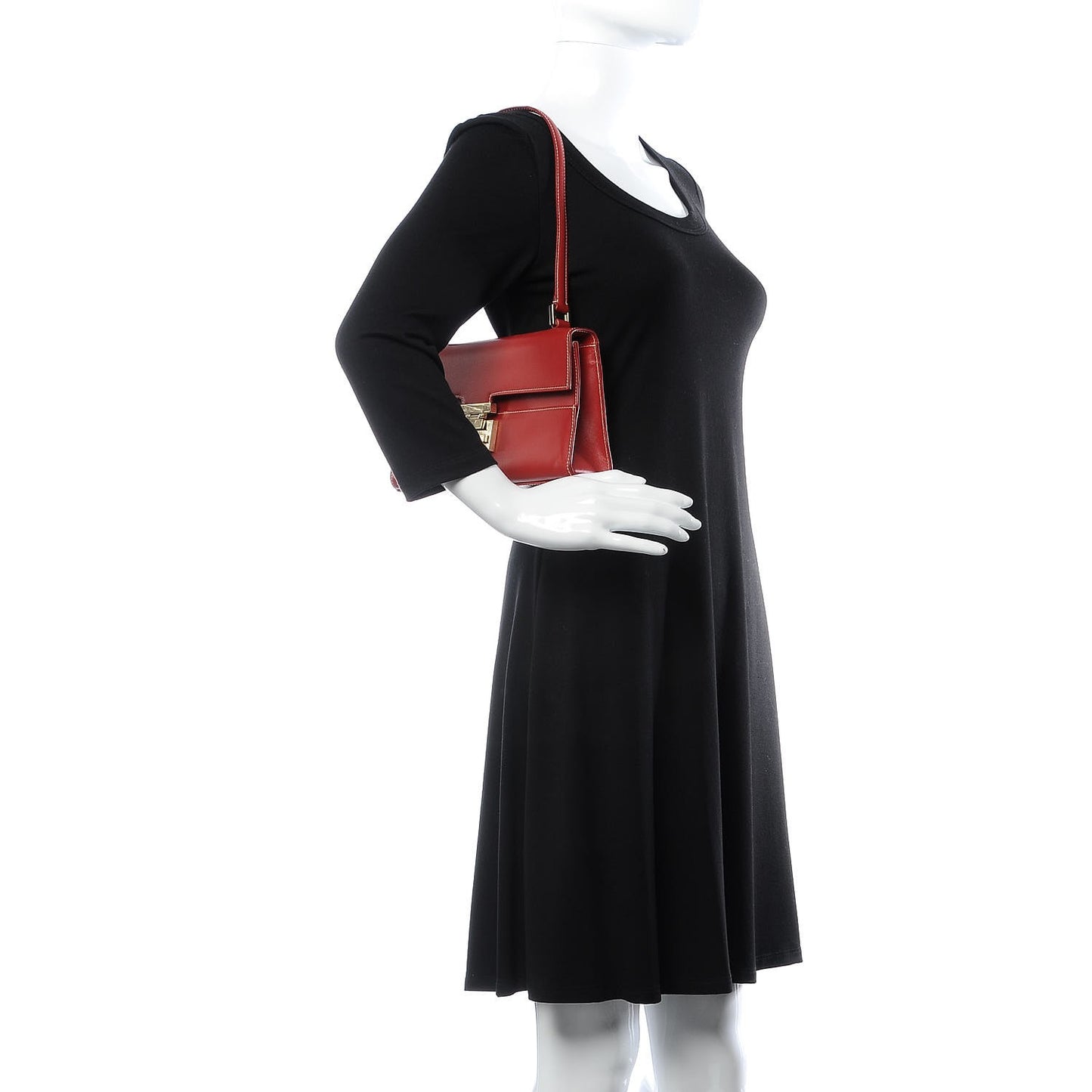 Calfskin Shoulder Bag Red