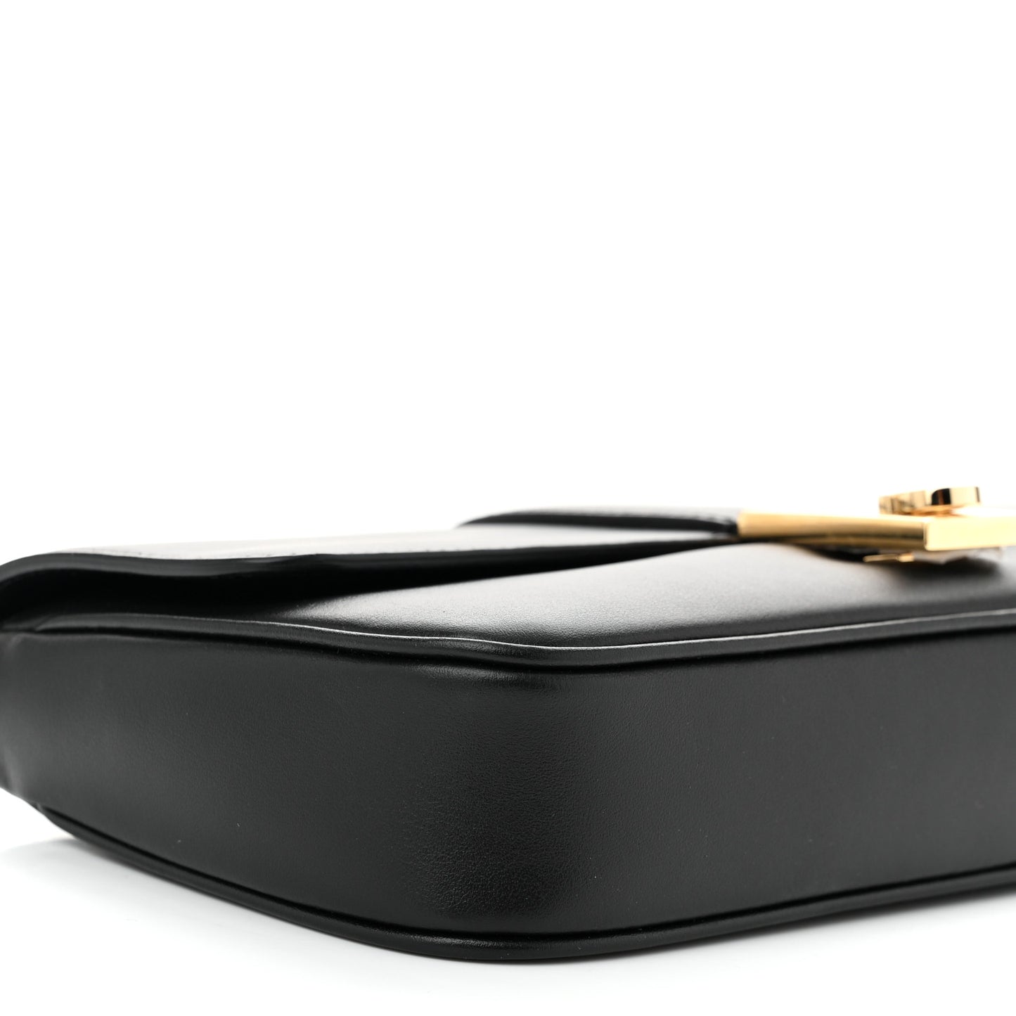 Calfskin Archive Gancini Flap Crossbody Black
