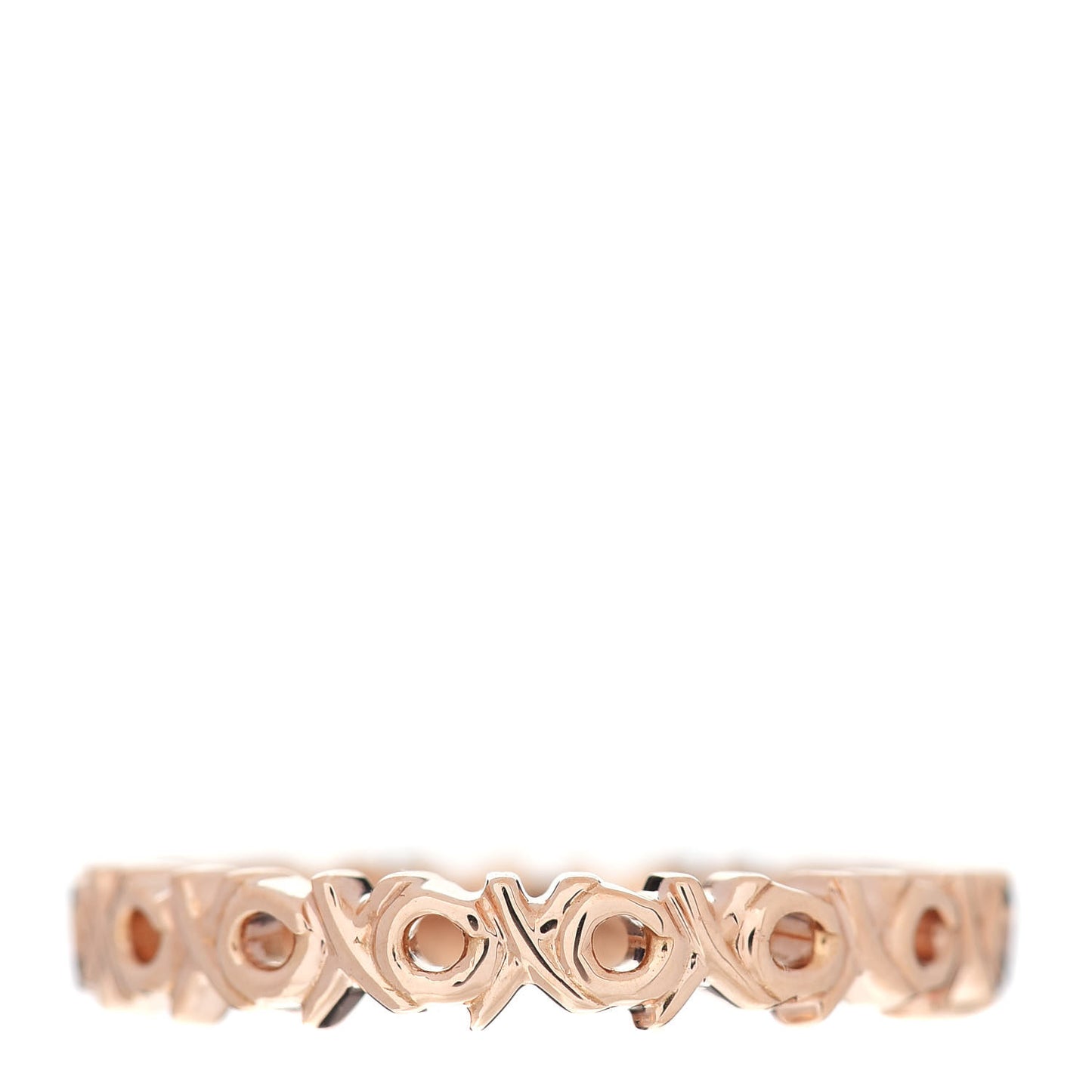 18K Rose Gold Diamond Paloma Picasso Graffiti Narrow Love and Kisses Ring 52 6
