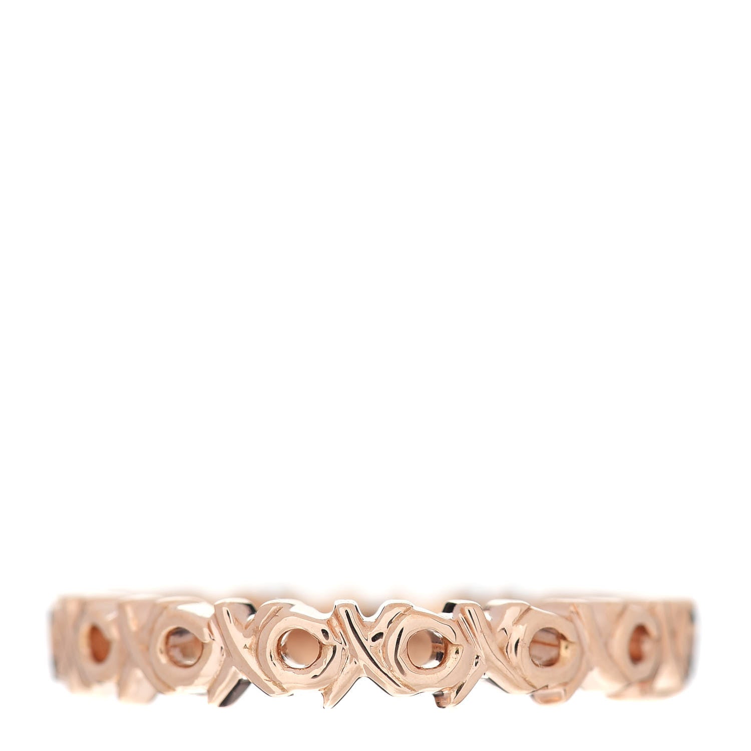 Tiffany 18K Rose Gold Diamond Paloma Picasso Graffiti Narrow Love and Kisses Ring 52 6 3 of 4