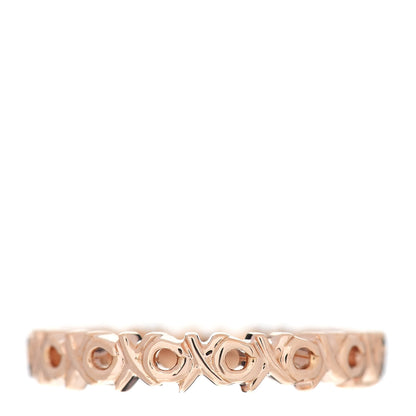 Tiffany 18K Rose Gold Diamond Paloma Picasso Graffiti Narrow Love and Kisses Ring 52 6 3 of 4