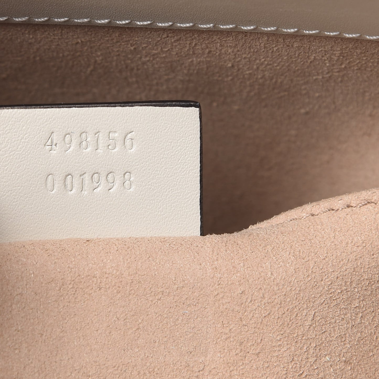 GG Supreme Monogram Moon Calfskin Small Padlock Tote Beige Ebony Mystic White