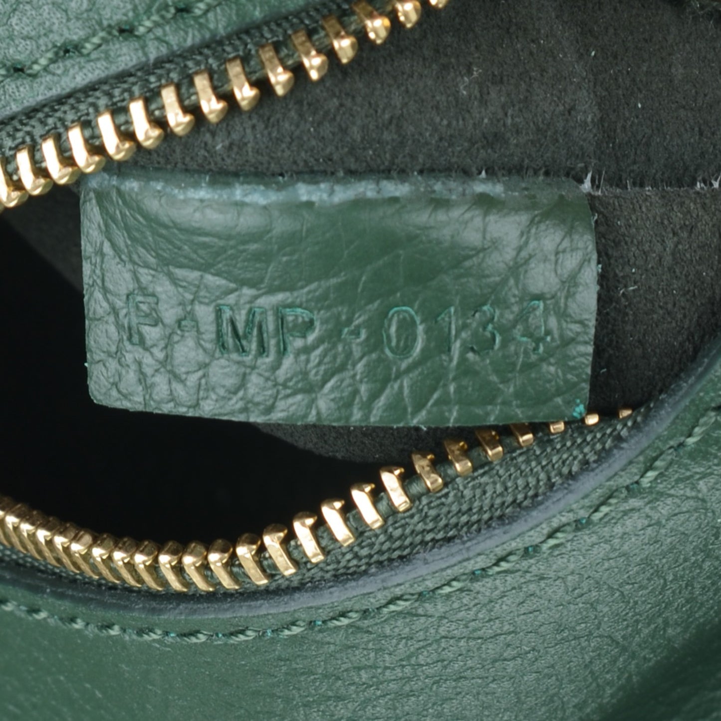 Crisped Calfskin Small Tie Knot Tote Dark Green