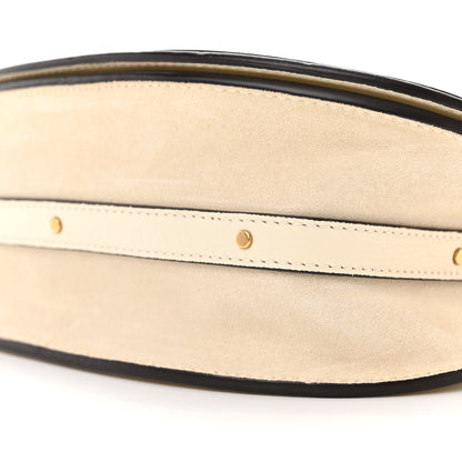 Chloe Calfskin Suede Medium Nile Bracelet Bag Off White 10 of 13