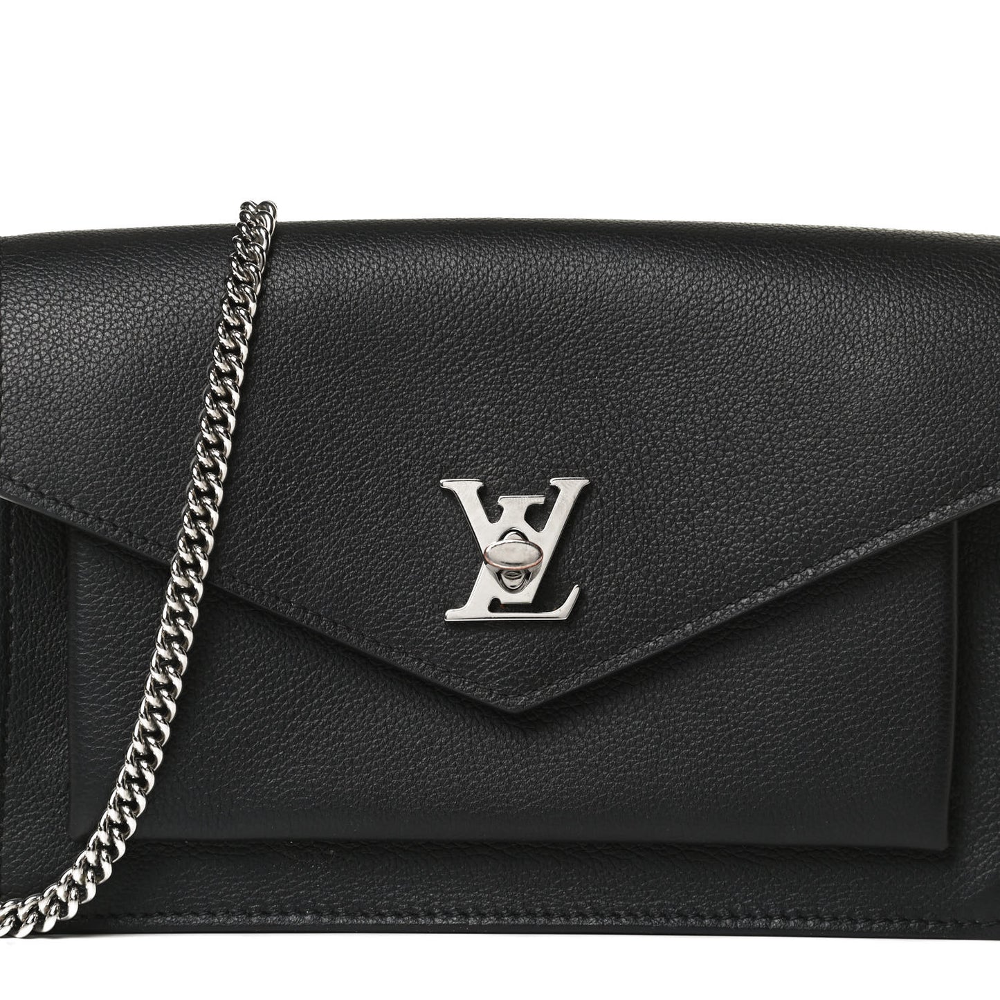 Soft Calfskin My Lockme Chain Pochette Black