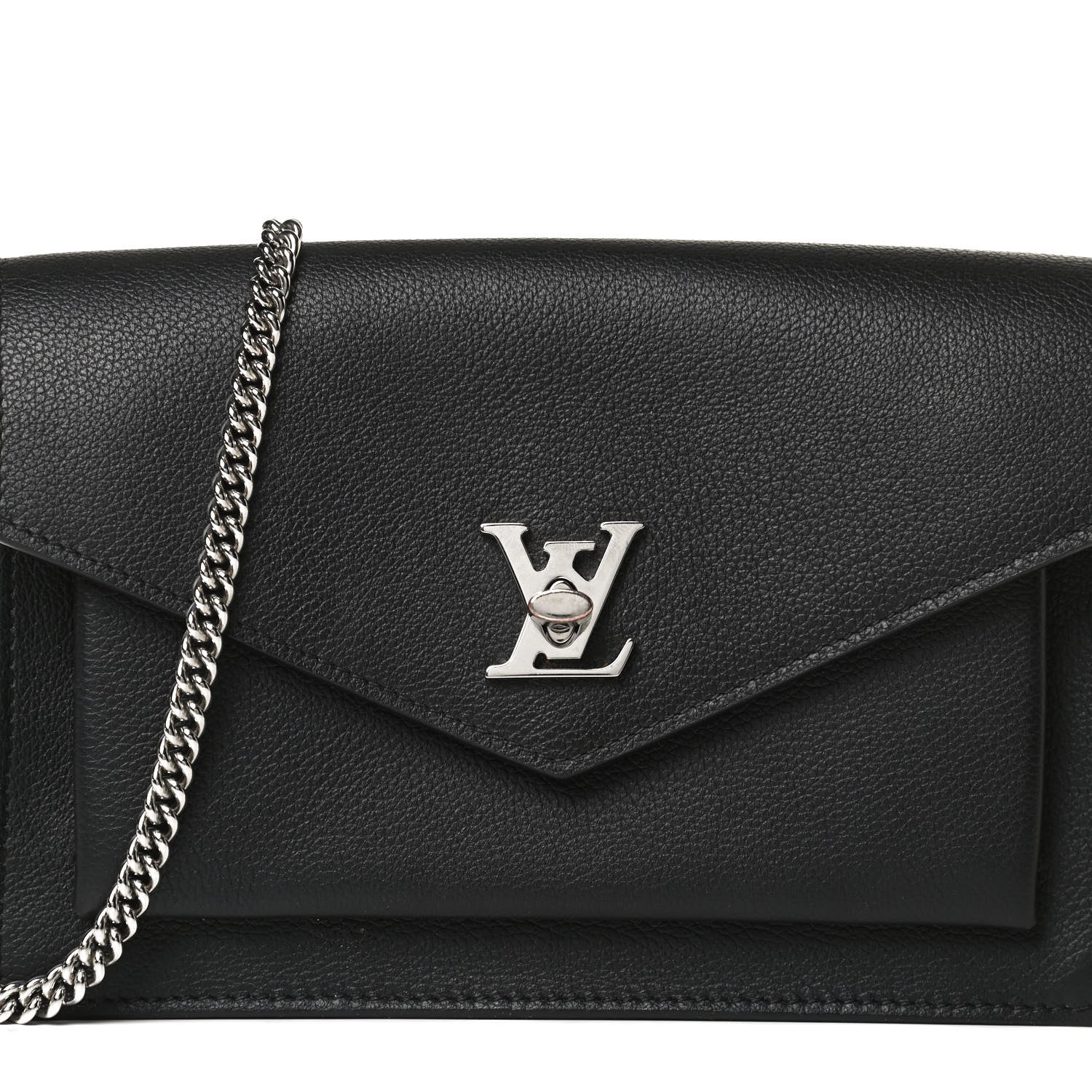 Louis Vuitton Soft Calfskin My Lockme Chain Pochette Black 7 of 12